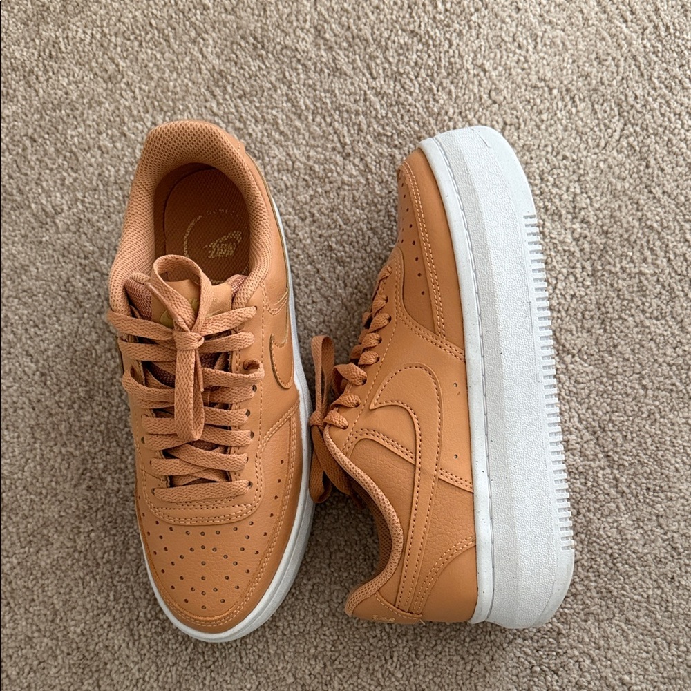 Nike Brown Sneakers with White Soles